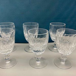 Vintage Waterford Colleen Short Stem Claret Wine Glasses